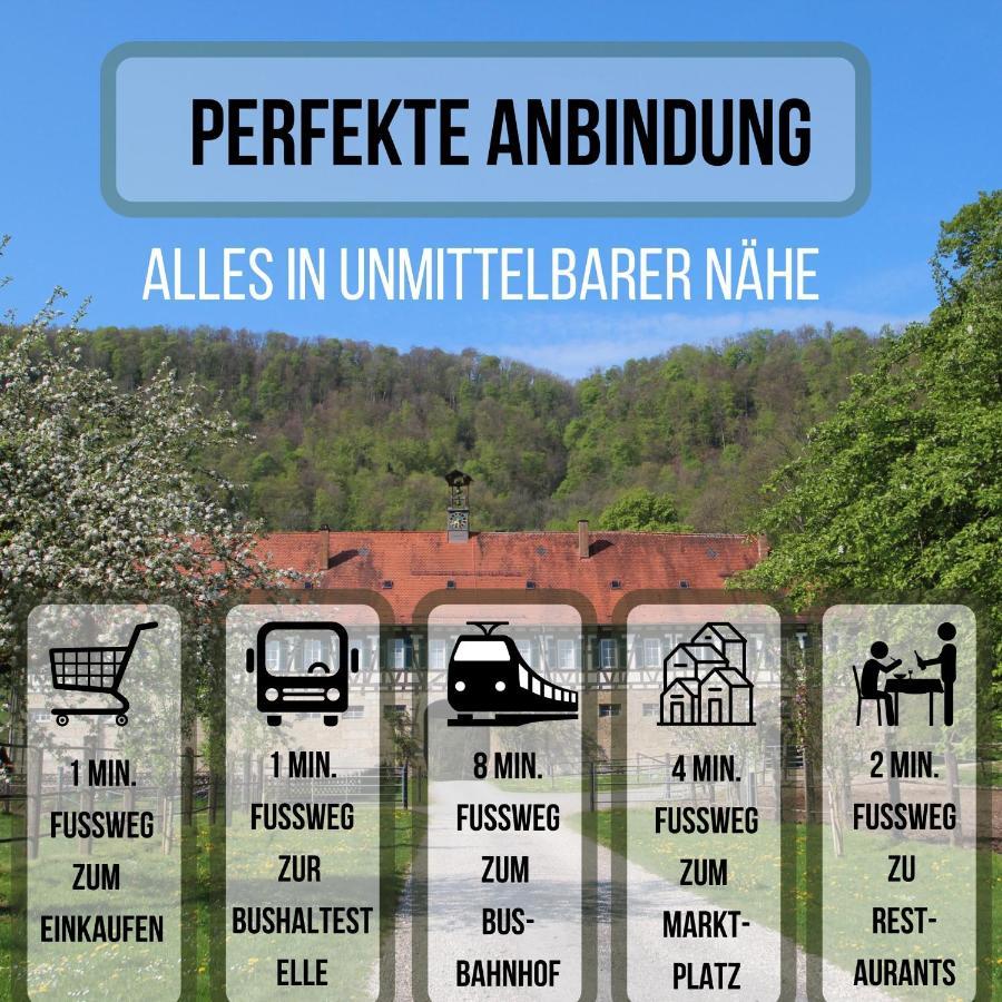 Moderne, Helle 1 Zimmer-Wohnung In Citylage Bad Urach Dış mekan fotoğraf